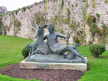 Statue of Diana in the Jardin du Roy, Senlis.  Copyright Cold Spring Press.  All rights reserved.