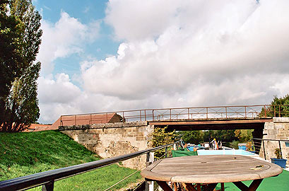 One of the many bridges crossing the canal.  Copyright Cold Spring Press 2009.  All rights reserved.