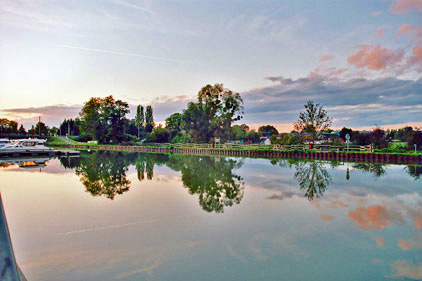 The port of Plagny on the canal.  Copyright Cold Spring Press 2009.  All rights reserved.