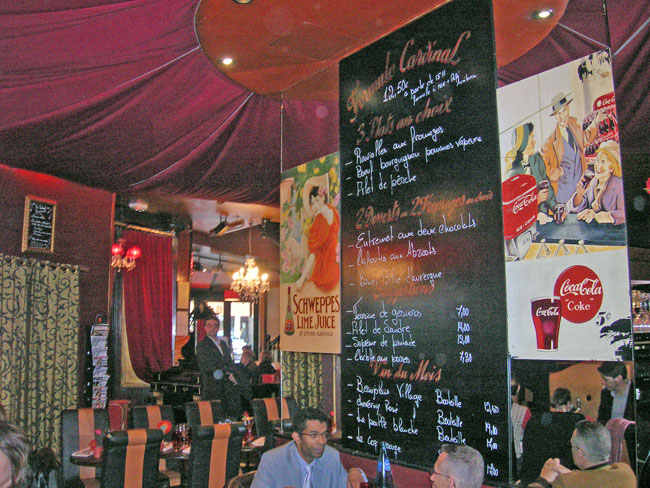 Le Cardinal Restaurant, Paris.  Copyright 2009 Cold Spring Press.  All rights reserved.