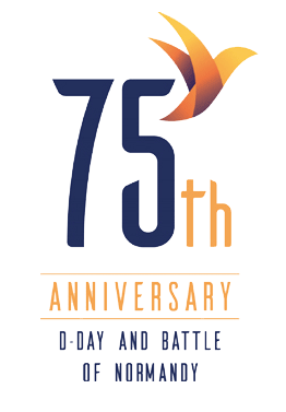 Official Logo of the 75th Anniversary of D-Day.  www.dday-anniversary.com