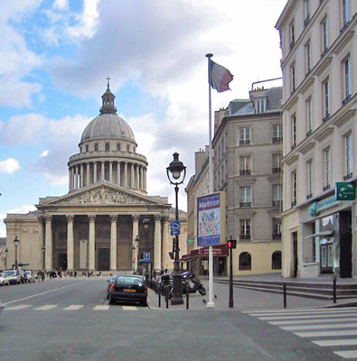 Panthéon and rue Soufflot.  Wikimedia