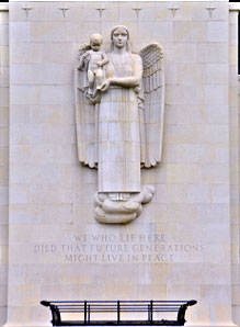 Monument. Rhne American Cemetery. Photo copyright David Rowe.  All rights reserved.