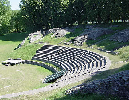 Gallo-Roman theatre in Autun.  Photo courtesy Autun Tourist Office web site