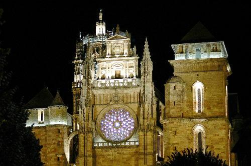 Cathedral at night, Rodez