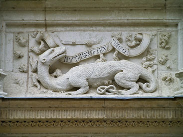 François I Salamander in Pediment.  Courtesy château web site.