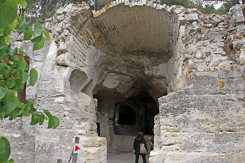 Entry to the Saint Roman underground archeological site.  Copyright 2012 Didier Lutrot.  All rights reserved.
