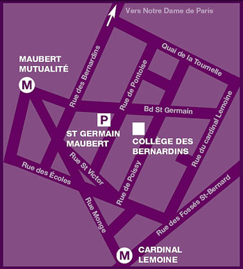 Map courtesy of Collge des Bernardins web site
