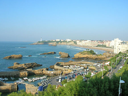 Biarritz Marina and coastline