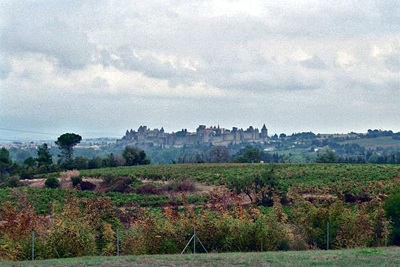 Distant view of Carcassonne.  Copyright Cold Spring Press.  All rights reserved.