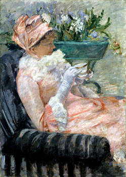 Mary Cassatt's La Tasse de Thé.  Courtesy Musée Jacquemart-André web site.