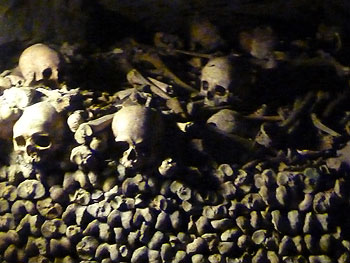 Paris' Catacombs.  Photo by Jeff Berner  2011.  All rights reserved.