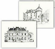 Exclusive French chteau note cards