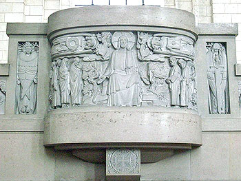 Saint-Vaast's Art Dco pulpit.  Copyright Clara Dudezert 2009.  All rights reserved.