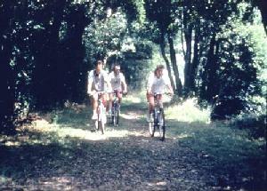 Cyclists enjoying the rural beauty