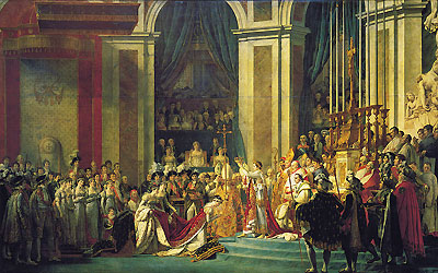 Coronation of Empress Josephine - Painting by Jacques-Louis David at the Louvre.  Courtesy Wikipedia.
