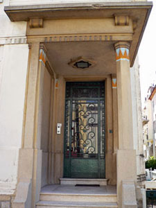 Wrought Iron door with curlicues