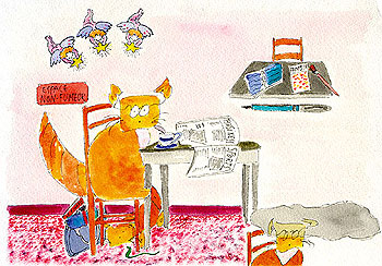 Paintbrush at Ladure  postcard (smaller than actual size)