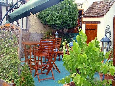 Terrace at Auberge Saint Jacques