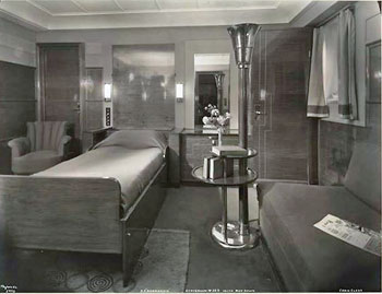 La Normandie first class stateroom.  Photo courtesy Wikipedia.