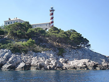 Lighthouse Tajer on Croatian coast.  Photo credit A J de Graaf.