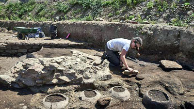 Llittle Pompeii dig.  AFP/Jean-Philippe Ksiazek