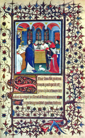 Illuminated Manuscript from the French Book of Hours.  Wikipedia