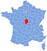 Map Cher département.  Wikipedia