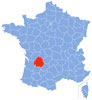 Map of the Dordogne.  Wikipedia