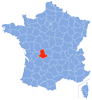 Map Haute-Vienne.  Wikipedia