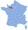 Map of the Orne département