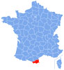 Map Pyrénées-Orientales.  Wikipedia