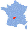 Map of the Corrèze département
