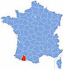 Map of Hautes-Pyrénées.  Wikipedia
