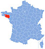Map showing Morbihan.  Wikipedia
