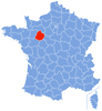 Map Sarthe département      Wikipedia