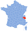 Map of Savoie in France.  Wikipedia