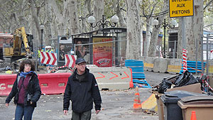 Construction site in Narbonne. Photo Marlane O'Neill copyright 2012.  All rights reserved.