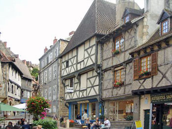Medieval street in Montluon
