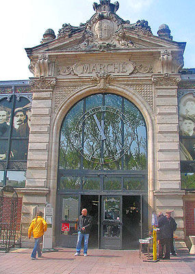 Lovely entrance to Les Halles indoor market, Narbonne.  Copyright Marlane O'Neill 2009.   All rights reserved