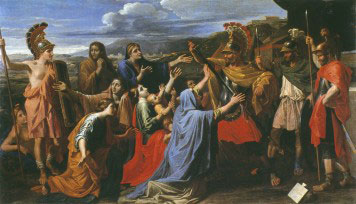 Coriolan by Poussin.  Photo credit http://http://www.museenicolaspoussin.fr/