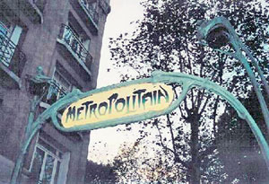 Art Nouveau Mtro sign