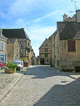 A main thoroughfare in Noyers.  Copyright Cold Spring Press.  All rights reserved.