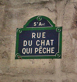 Sign for rue du Chat qui Pche