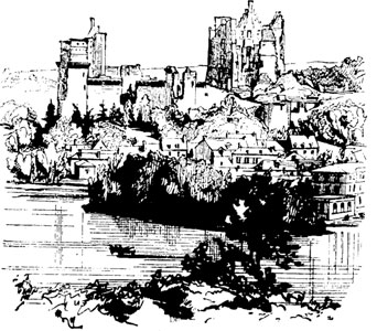 1857 Sketch of Pierrefonds by Viollet le Duc.  Wikimedia