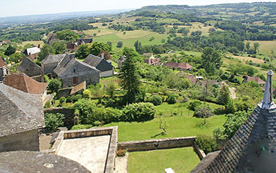 Breathtaking view from atop the church.   Photo courtesy of http://www.les-plus-beaux-villages-de-france.org/fr.  Please visit the site.