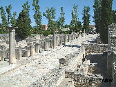 Roman road. Photo courtesy of http://www.vaison-la-romaine.com/.  All rights reserved.